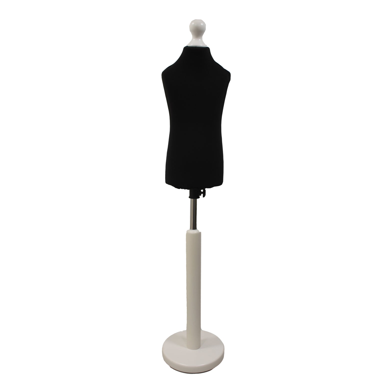 Children's Dressmakers Dummy Age 2-4 Years Black With Choice of White Round Base stands