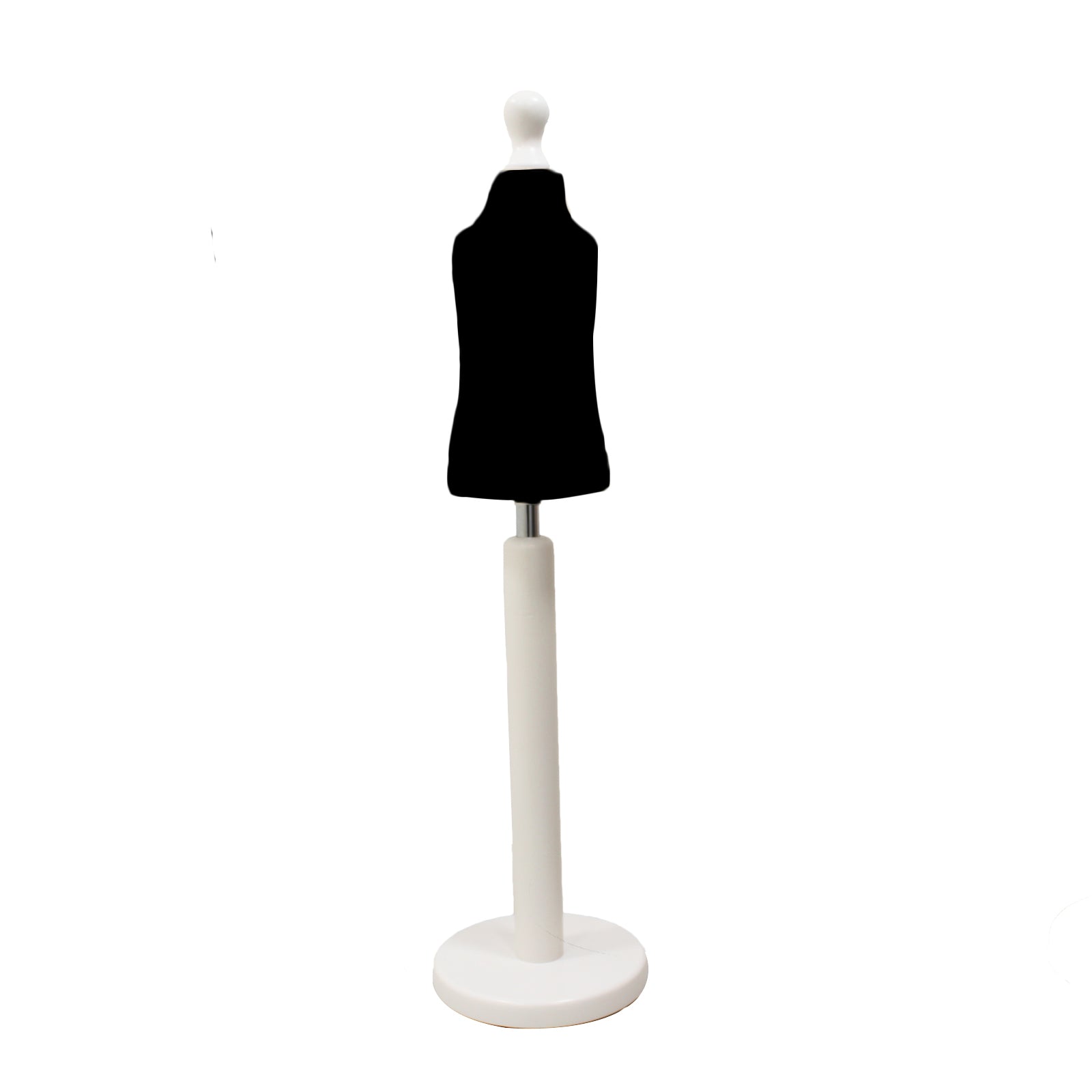 Children's Age 1 years Tailors Dummy Black With Choice of White Round Base stands