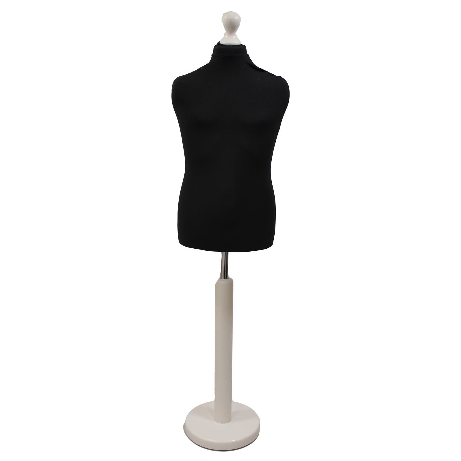 Children's Dressmakers Mannequin Age 10-12 Years Black With Choice of white  Round Base stands