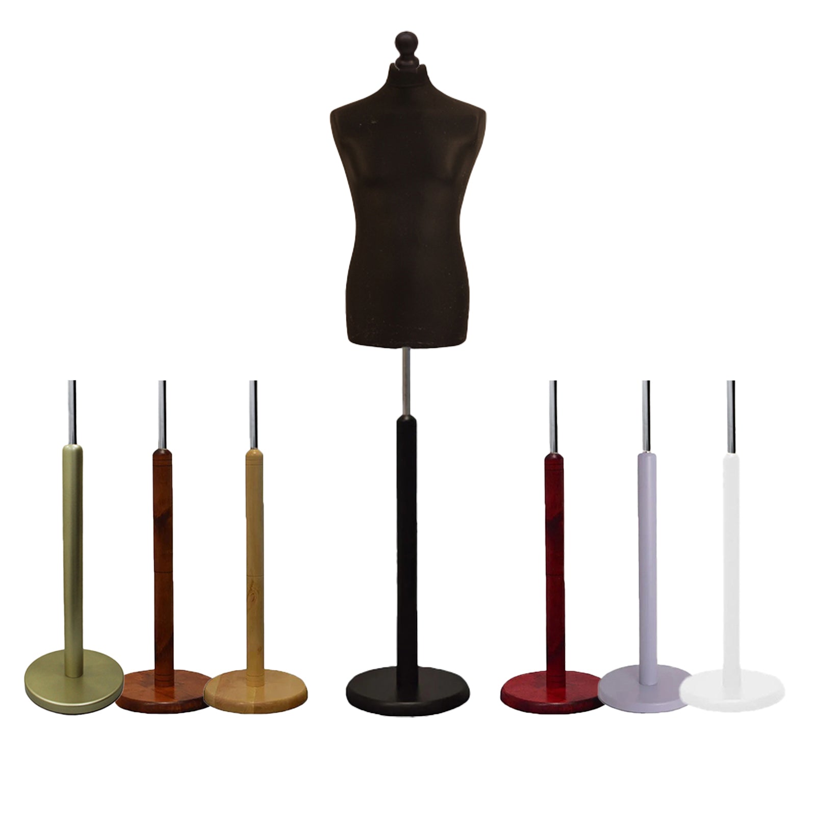 Male Tailors Mannequin  Black With Choice of Round Base stands