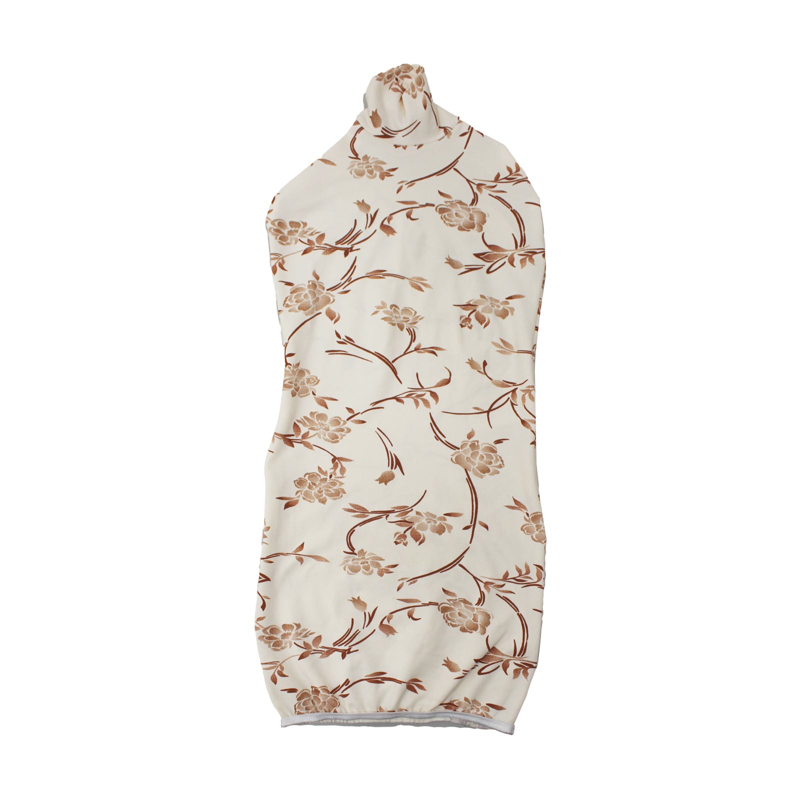 Brown flower on cream Torso Cover Washable & Reusable