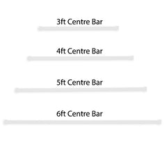 White Centre Bar for Heavy Duty Clothes Rail Create Double Hanging
