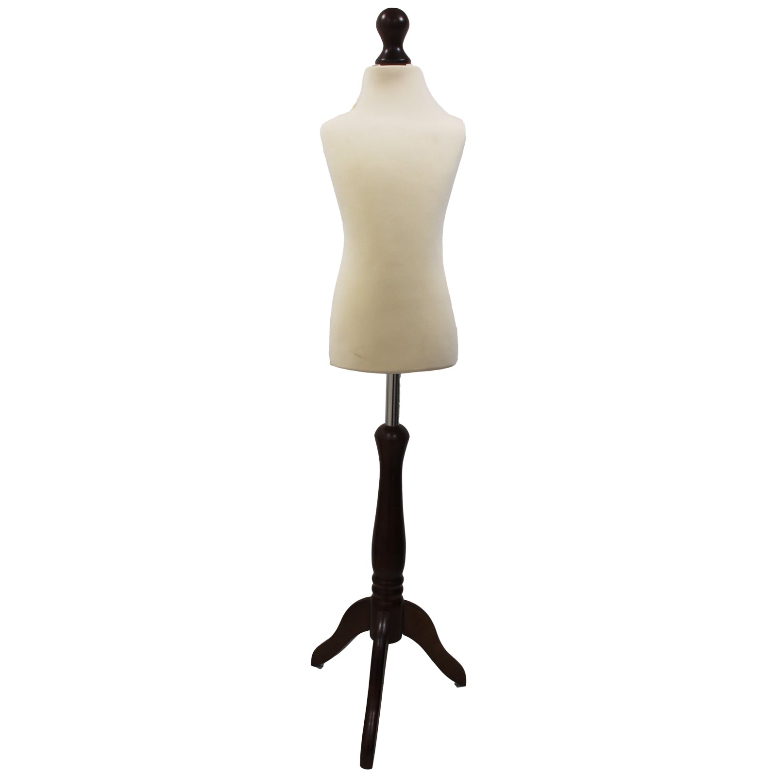 Children Dressmakers Mannequin Age 5-6 Years Cream With Choice of Darkwood Tripod stands