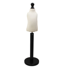 Children's Tailors Dummy age 1 years Cream With Choice of Black Round Base stands