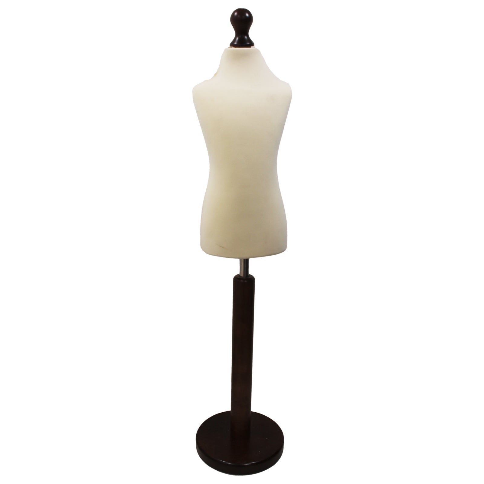 Children's Tailors dummy Age 6-8 Years Cream With Choice of Darkwood Round Base stands