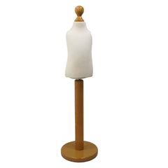 Children's Tailors Dummy age 1 years Cream With Choice of lightwood Round Base stands
