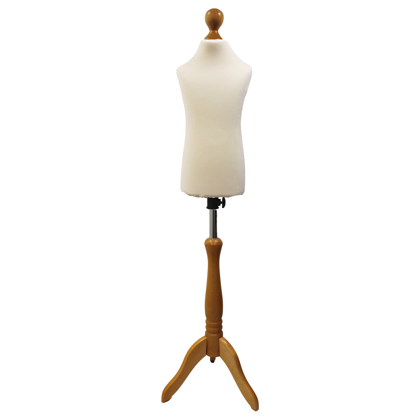 Children's Tailors Dummy Age 2-4 Years Cream With Choice of Lightwood Tripod stands
