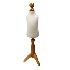 Children's Age 1 years Dressmakers Dummy Cream With Choice of Lightwood Tripod stands
