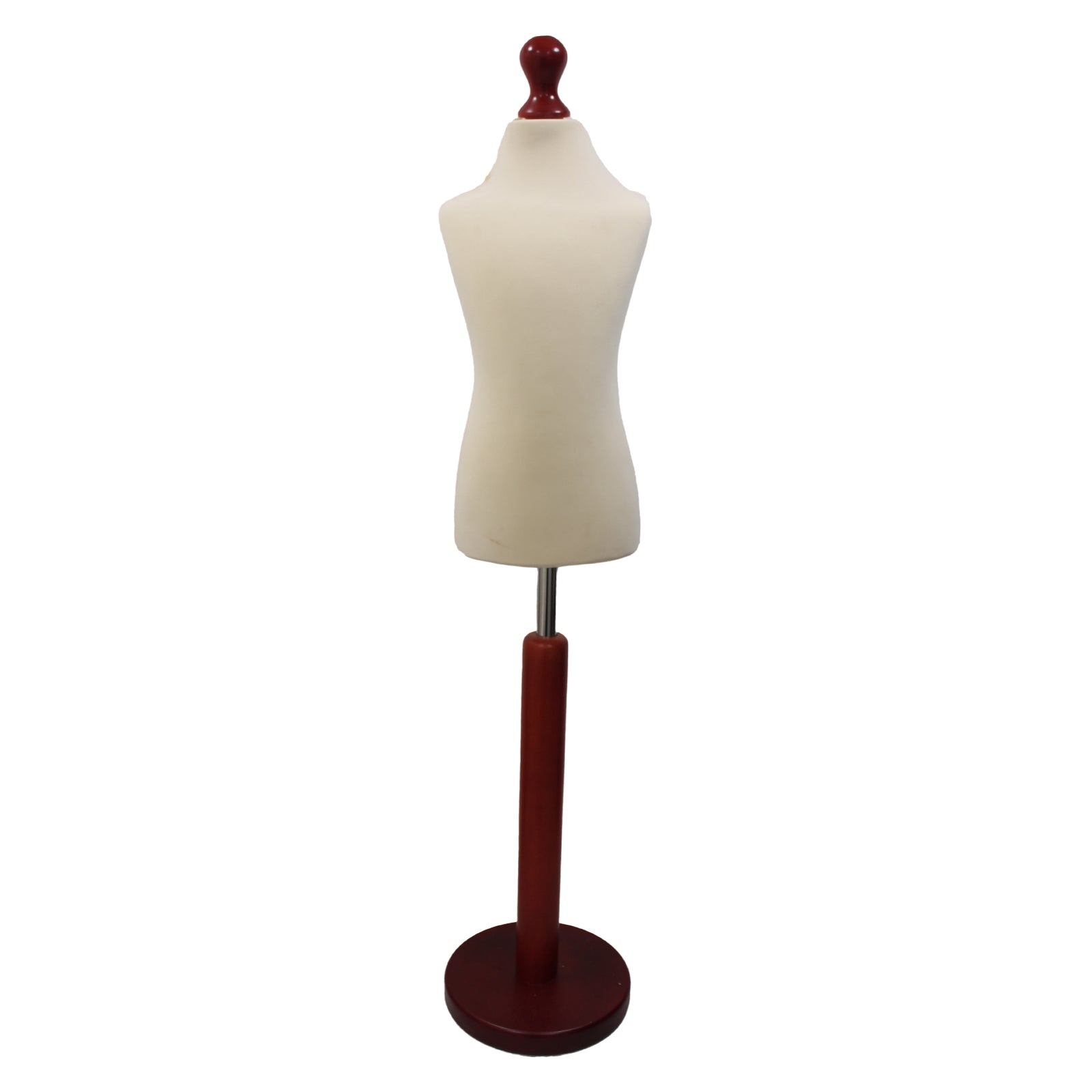 Children's Tailors dummy Age 6-8 Years Cream With Choice of Redwood Round Base stands
