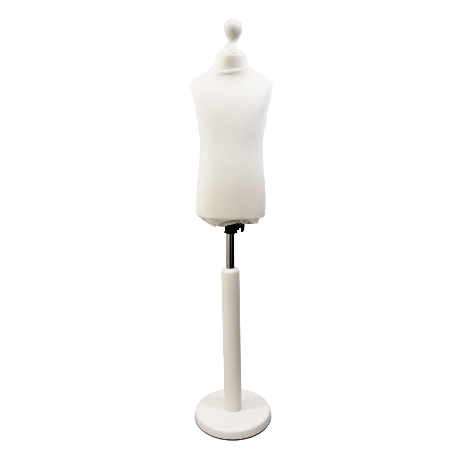 Children's Dressmakers Dummy Age 2-4 Years White With Choice of White Round Base stands