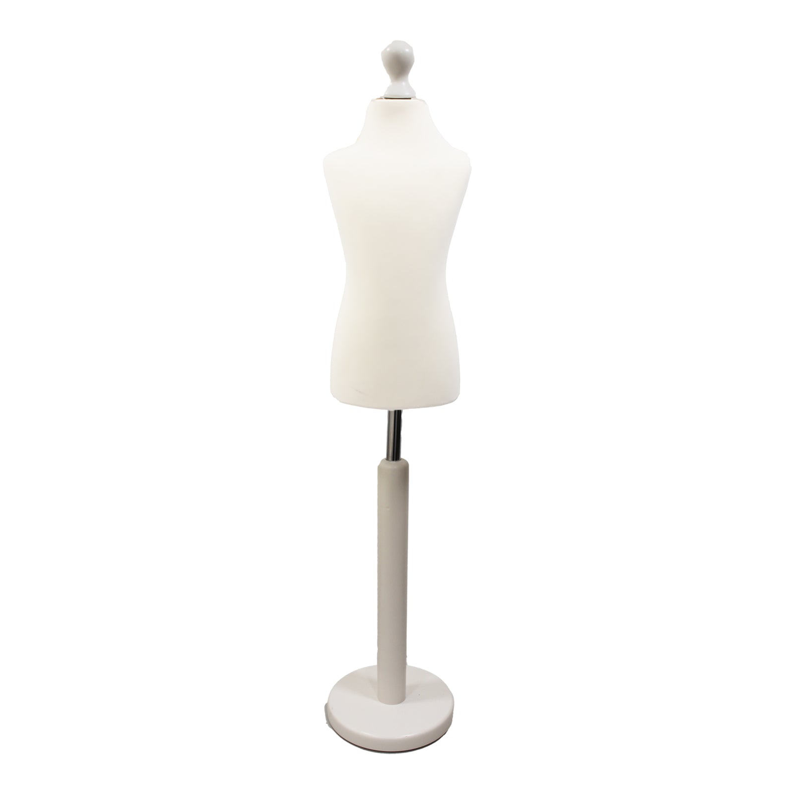 Children's Tailors Mannequin Age 6-8 Years White With Choice of White Round Base stands
