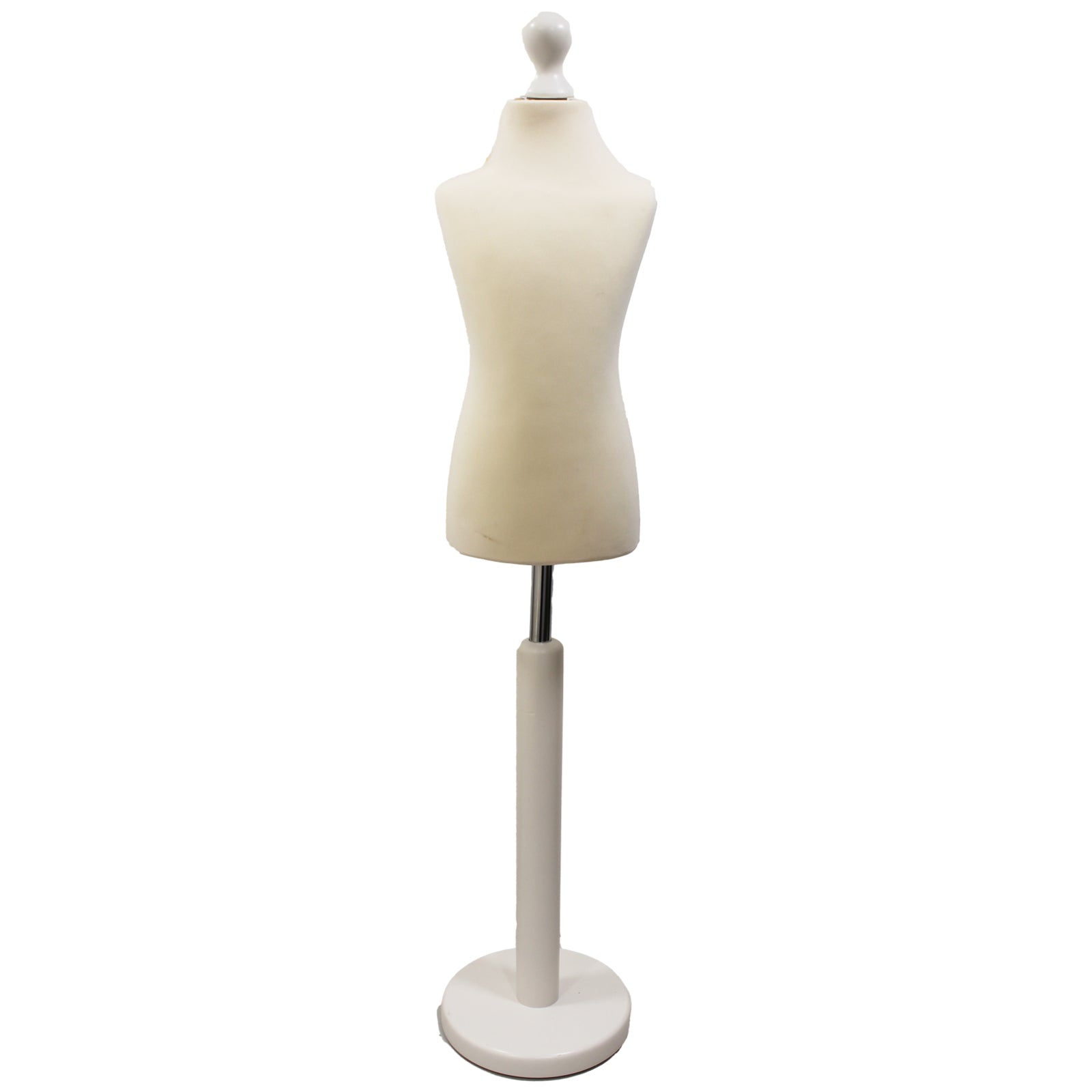 Children's Tailors dummy Age 6-8 Years Cream With Choice of White Round Base stands