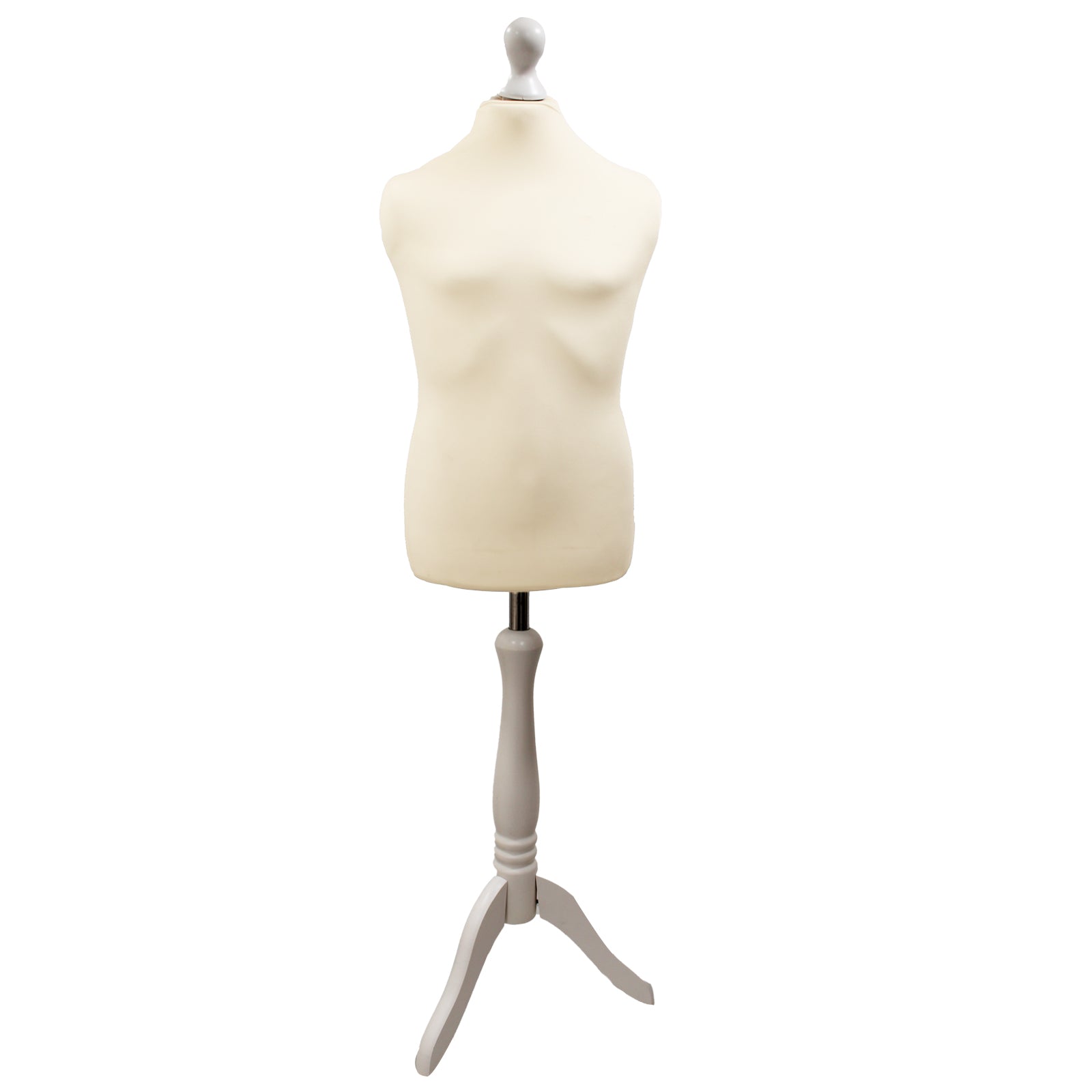 Children's Tailors Dummy Age 10-12 Years Cream With Choice of White Tripod stands