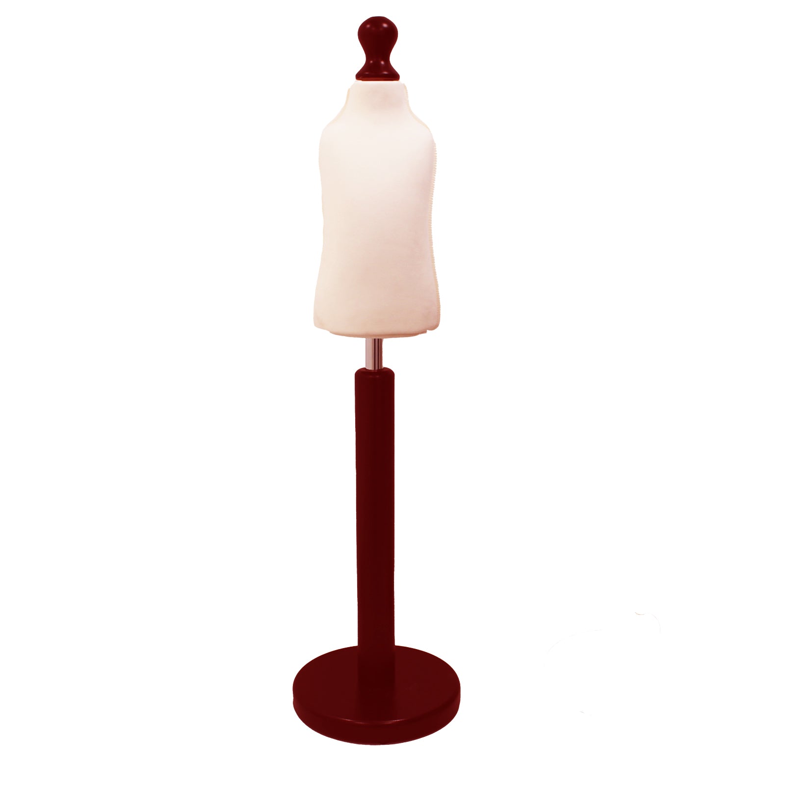 Children's Tailors Dummy age 1 years Cream With Choice of red Round Base stands