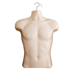 dark skin Half Body 3/4 Male Hanging Plastic Mannequin