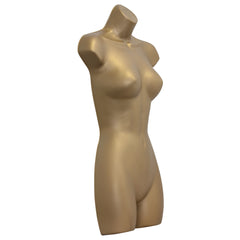 Female Full Size Gold Hanging Body Form Display Mannequin side front