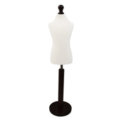 Children's Tailors Mannequin Age 6-8 Years White With Choice of Black Round Base stands