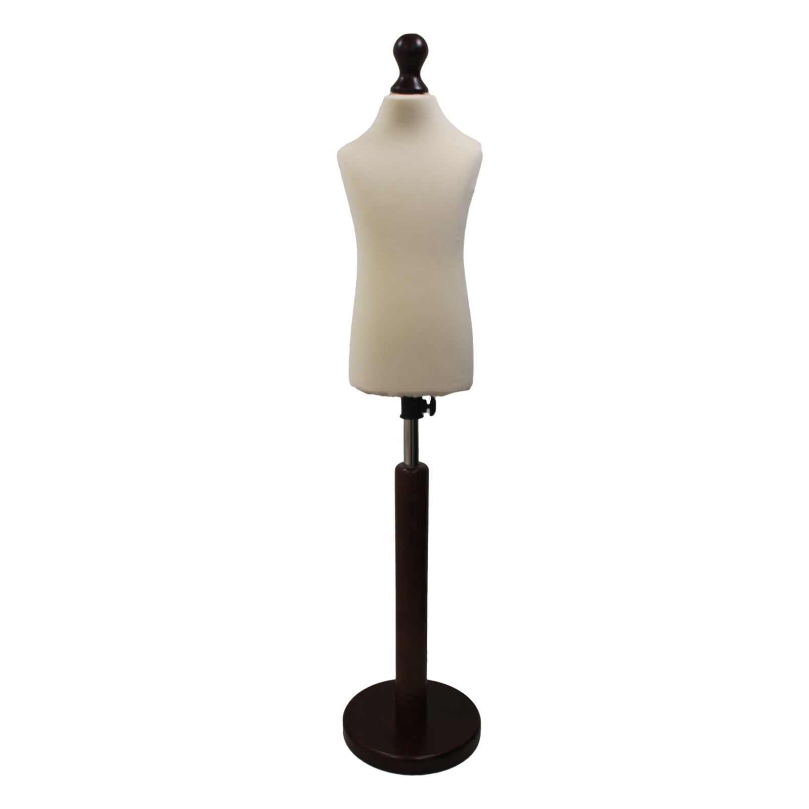 Children's Tailors Dummy Age 2-4 Years Cream With Choice of Black Round Base stands