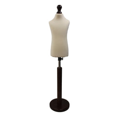 Children's Tailors Dummy Age 2-4 Years Cream With Choice of Black Round Base stands
