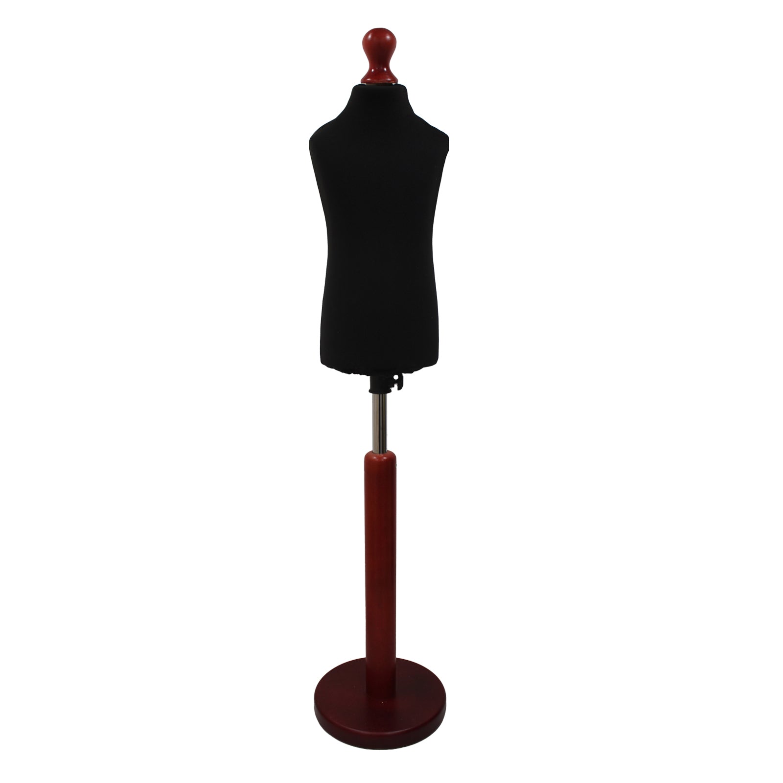Children's Dressmakers Dummy Age 2-4 Years Black With Choice of Red Round Base stands