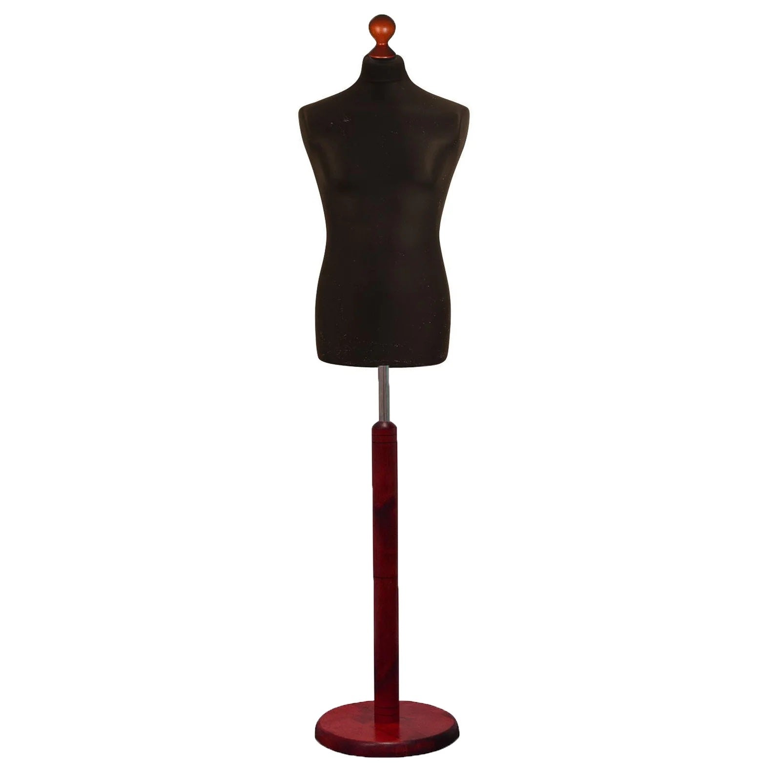 Male Tailors Mannequin  Black With Choice of Red Round Base stands