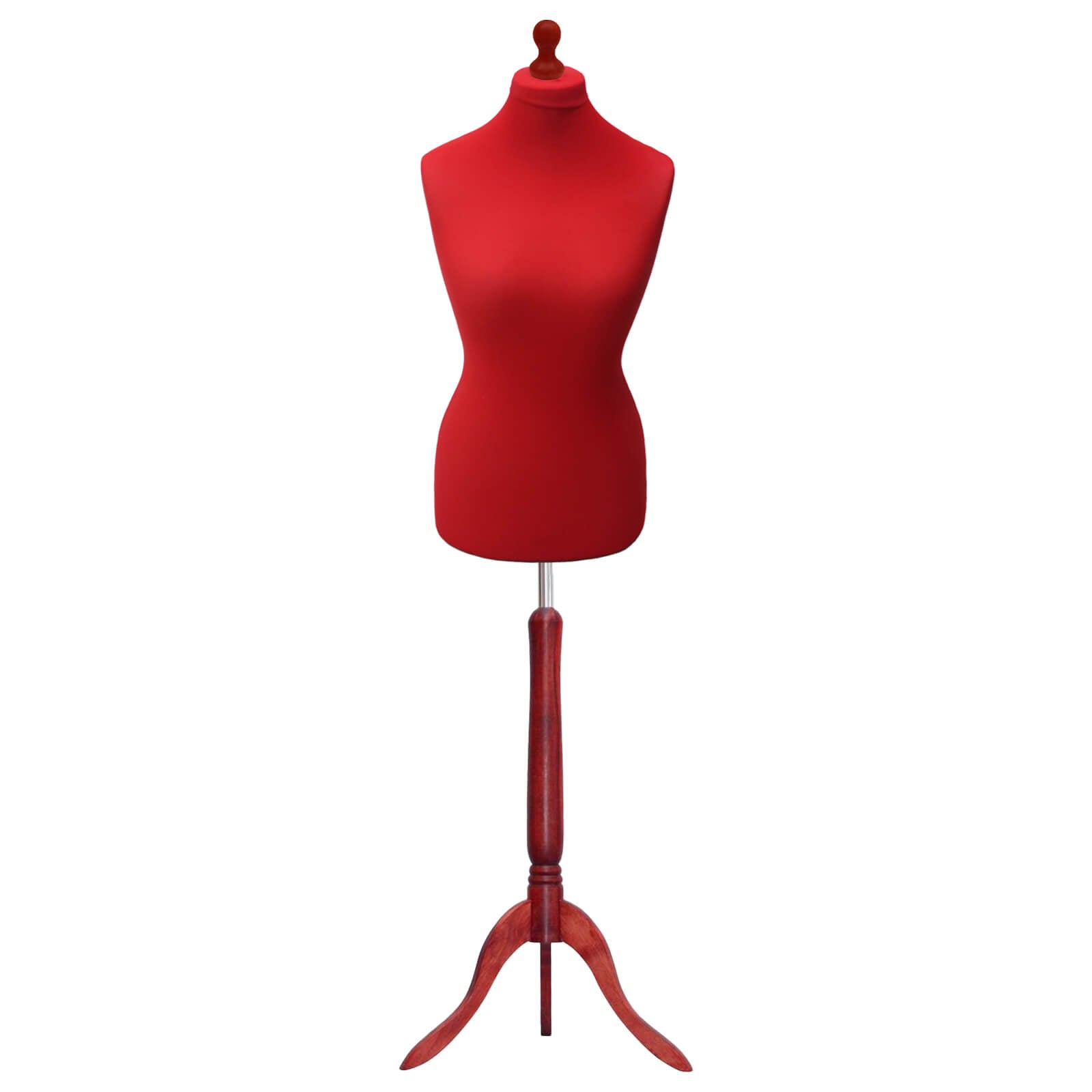FEMALE RED Mannequin with redwood stand