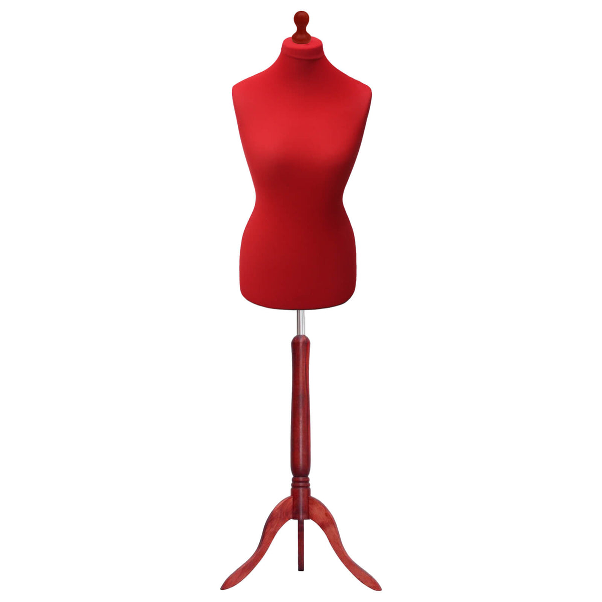 FEMALE RED Mannequin with redwood stand