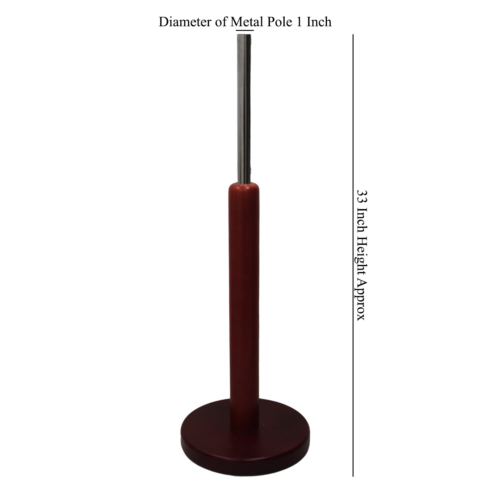 Red Wood Round Base Stand For Baby/Kids Tailor’s Dummy(Age 1 Year)