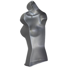 Half Body 3/4 Female Silver Hanging Plastic Body Form Mannequin