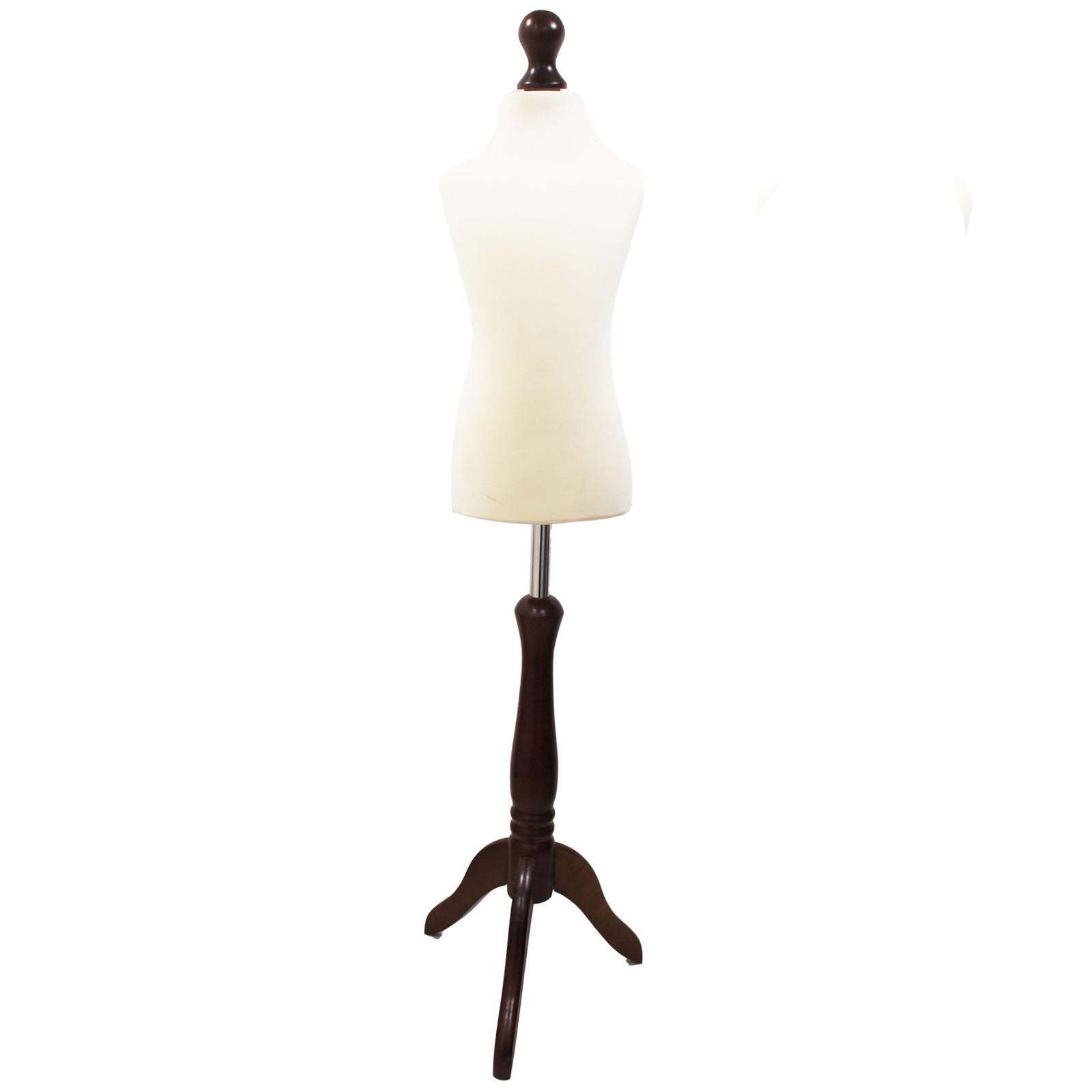 Children Tailors Dummy Age 6-8 Years White With Choice of Darkwood Tripod stands