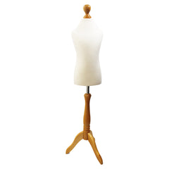 Children Tailors Dummy Age 6-8 Years White With Choice of Lightwood Tripod stands