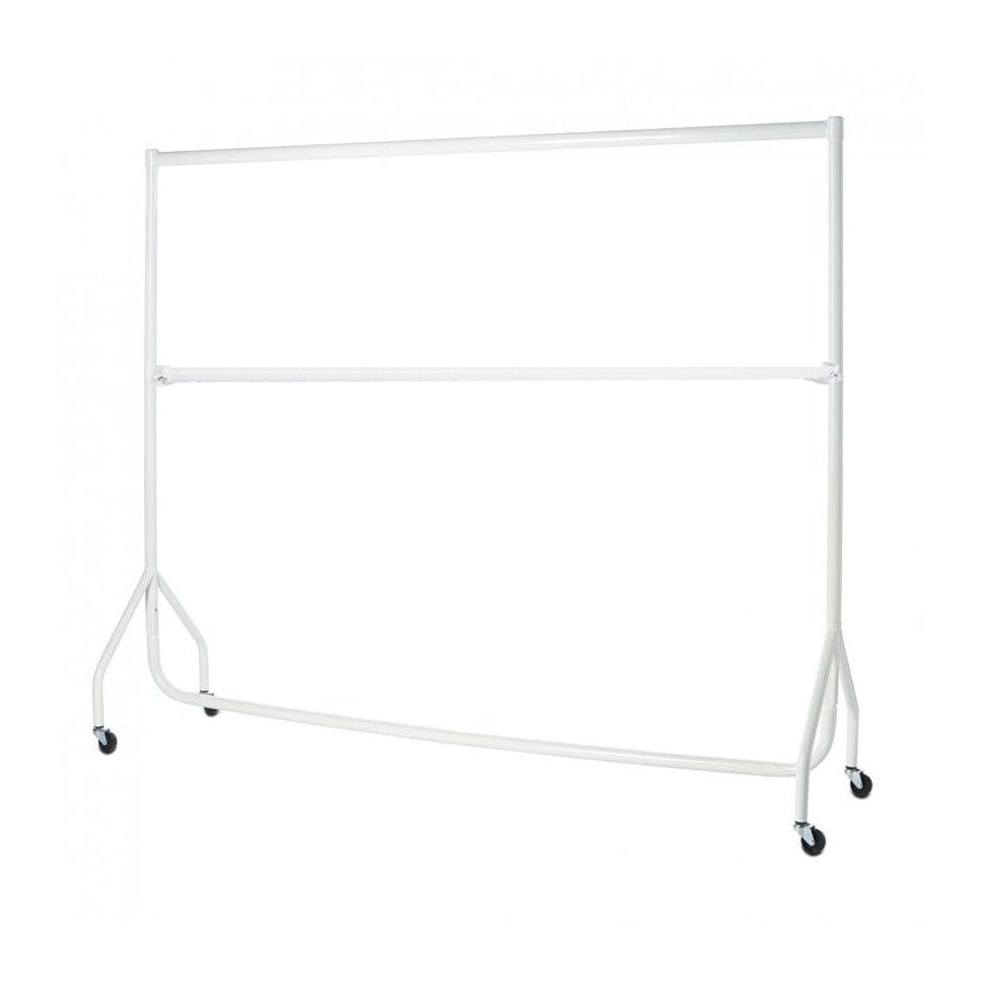 White Centre Bar for Heavy Duty Clothes Rail Create Double Hanging fitted