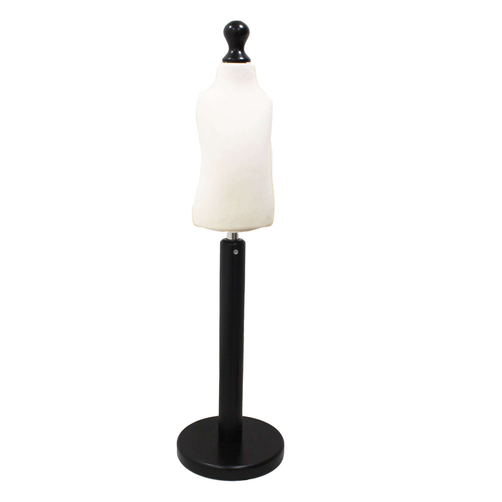 Children's Dressmakers Dummy age 1 years White With Choice of black Round Base stands