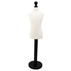 Children's Dressmakers Dummy Age 2-4 Years White With Choice of Black Round Base stands