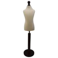 Children's Tailors dummy Age 6-8 Years Cream With Choice of Black Round Base stands