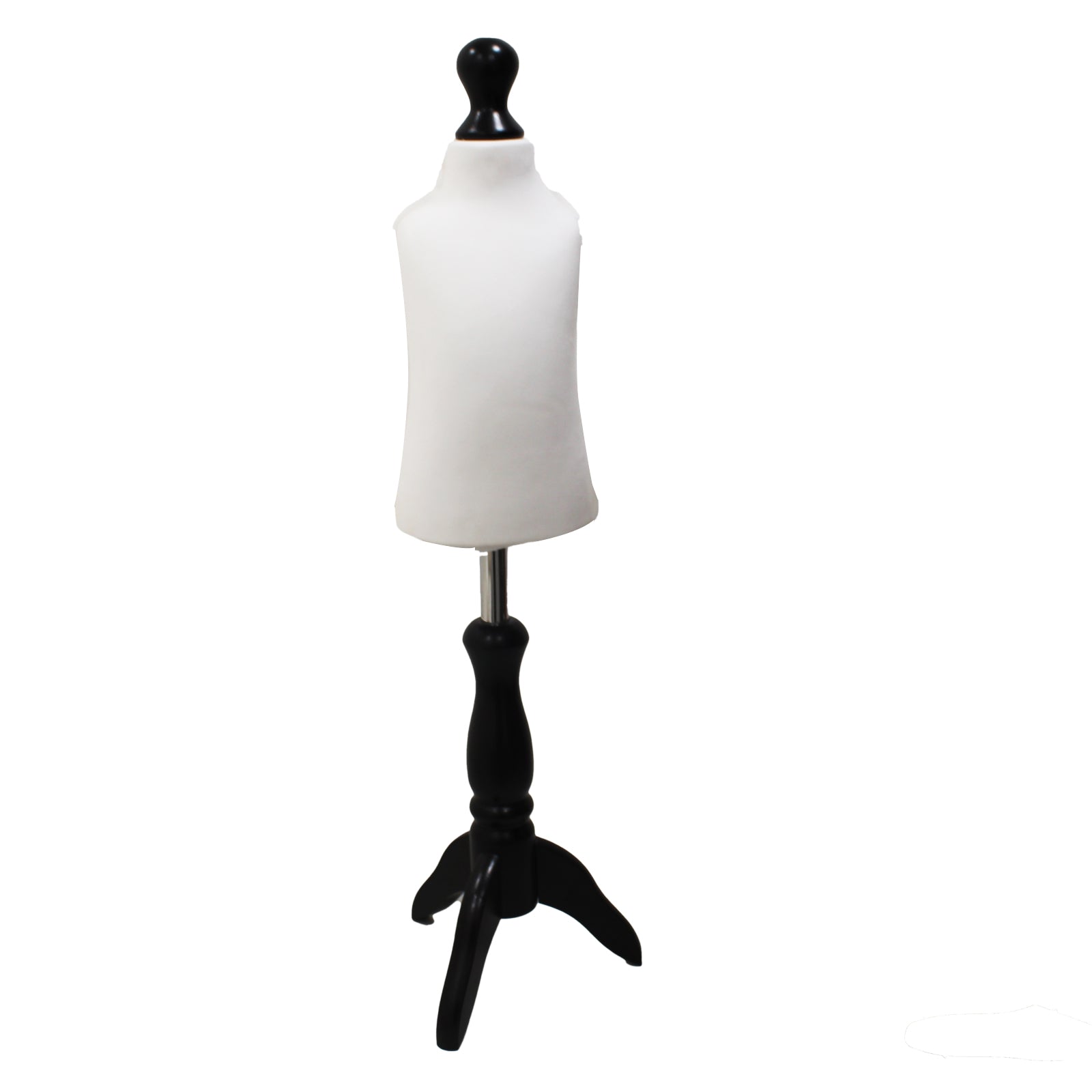 Children's Age 1 years Dressmakers Mannequin White With Choice of Black Tripod stands