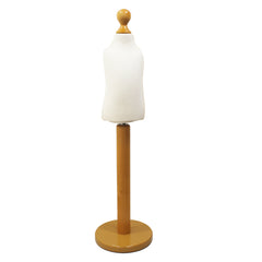 Children's Dressmakers Dummy age 1 years White With Choice of lightwood Round Base stands