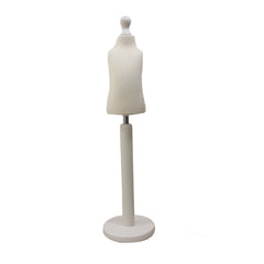 Children's Tailors Dummy age 1 years Cream With Choice of white Round Base stands