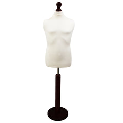 Children's Dressmakers Mannequin Age 10-12 Years White With Choice of Black Round Base stands