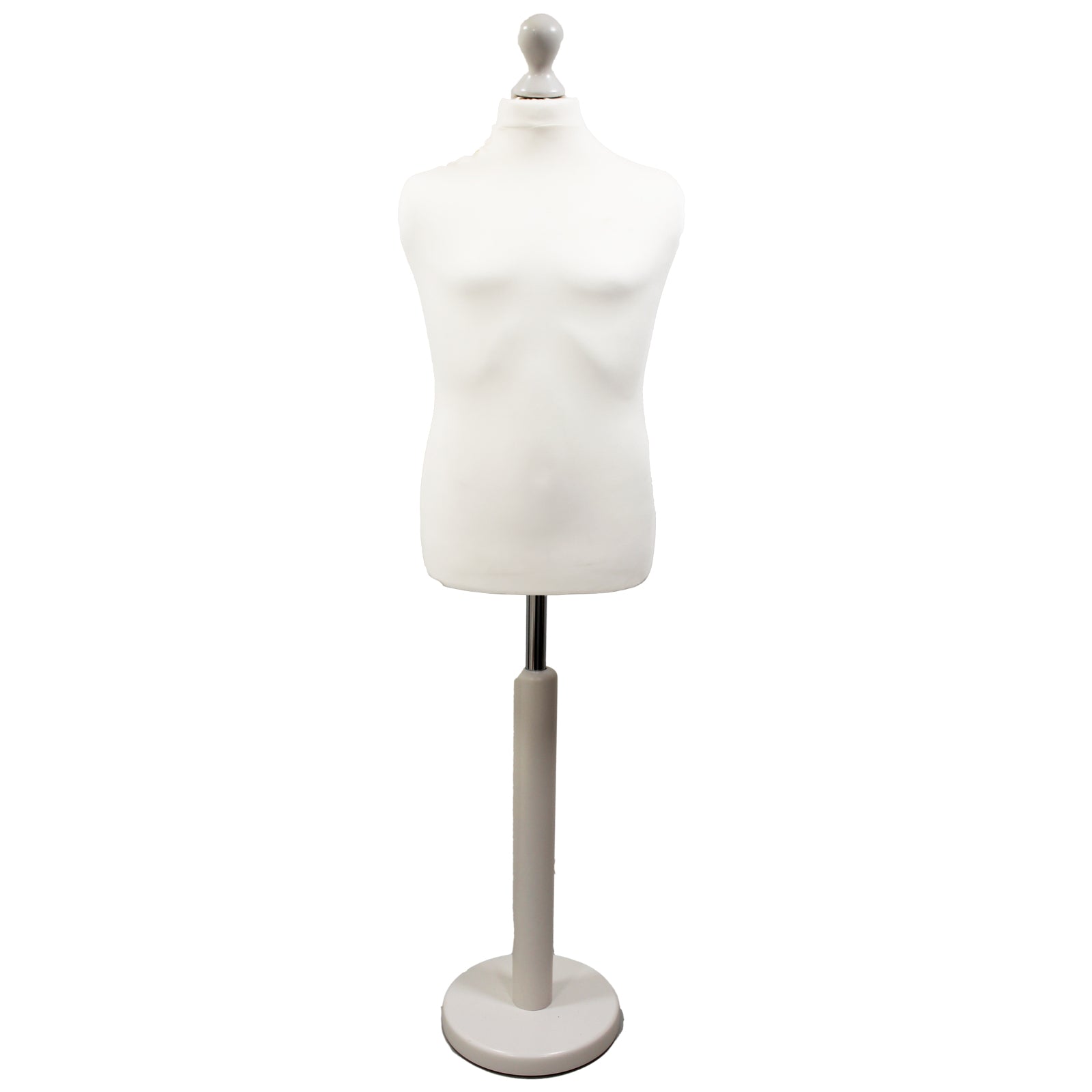 Children's Dressmakers Mannequin Age 10-12 Years White With Choice of white Round Base stands