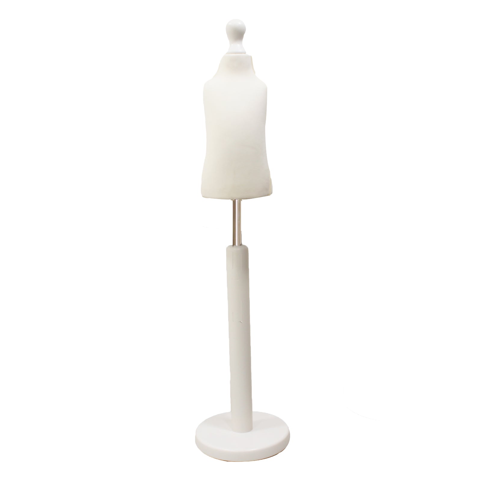 Children's Dressmakers Dummy age 1 years White With Choice of white Round Base stands