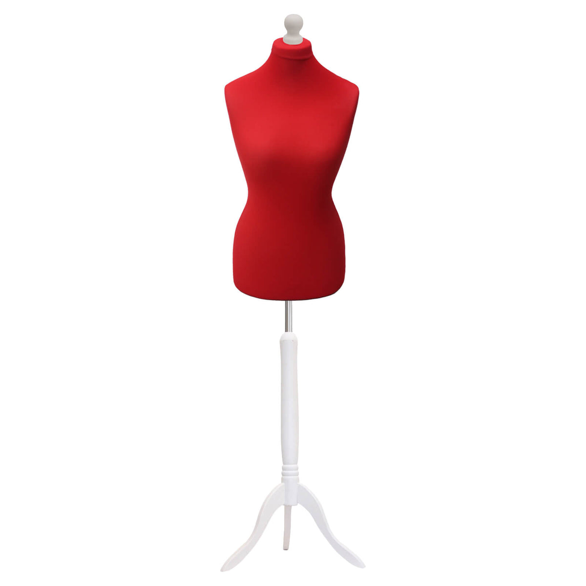 FEMALE RED Mannequin with whitewood stand