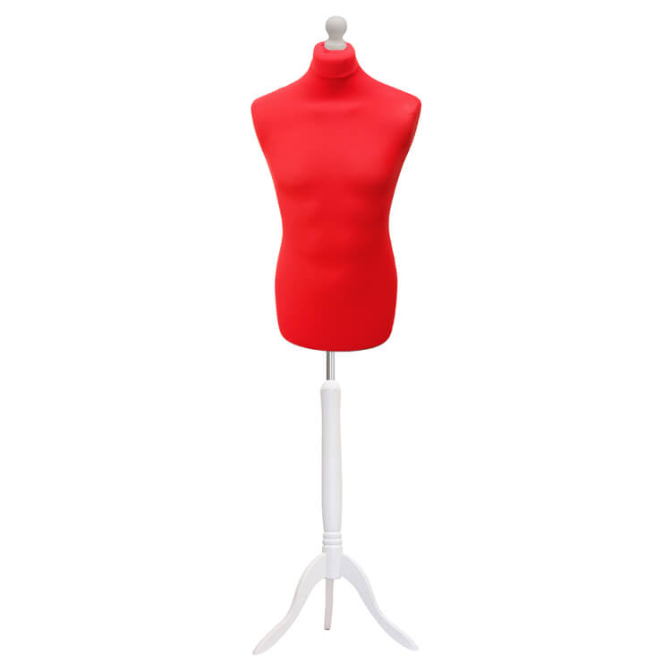 Male Tailors Mannequin Red With Choice of Tripod stands