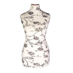 Female Black Floral on Cream Tailors Dummy Torso Spare Replacement