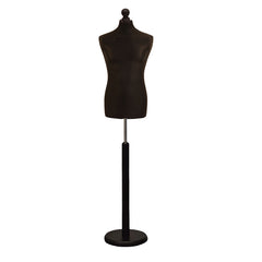 Male Tailors Mannequin  Black With Choice of black Round Base stands