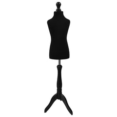 Children Dressmakers Dummy Age 6-8 Years Black With Choice of Black Tripod stands