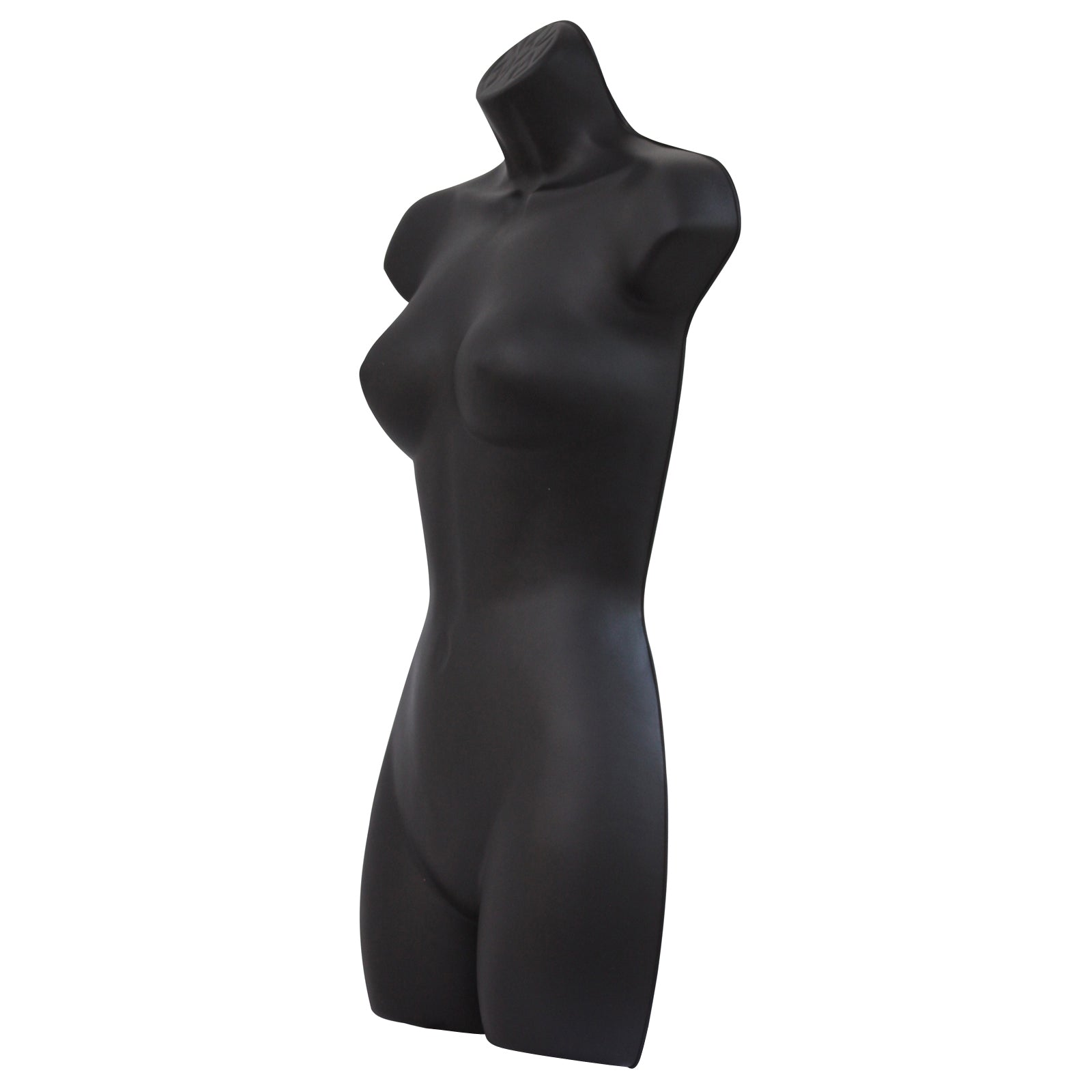 Female Full Size Black Hanging Body Form Display Mannequin left front