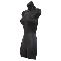 Female Full Size Black Hanging Body Form Display Mannequin left front