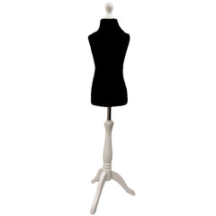 Children Dressmakers Dummy Age 6-8 Years Black With Choice of White Tripod stands