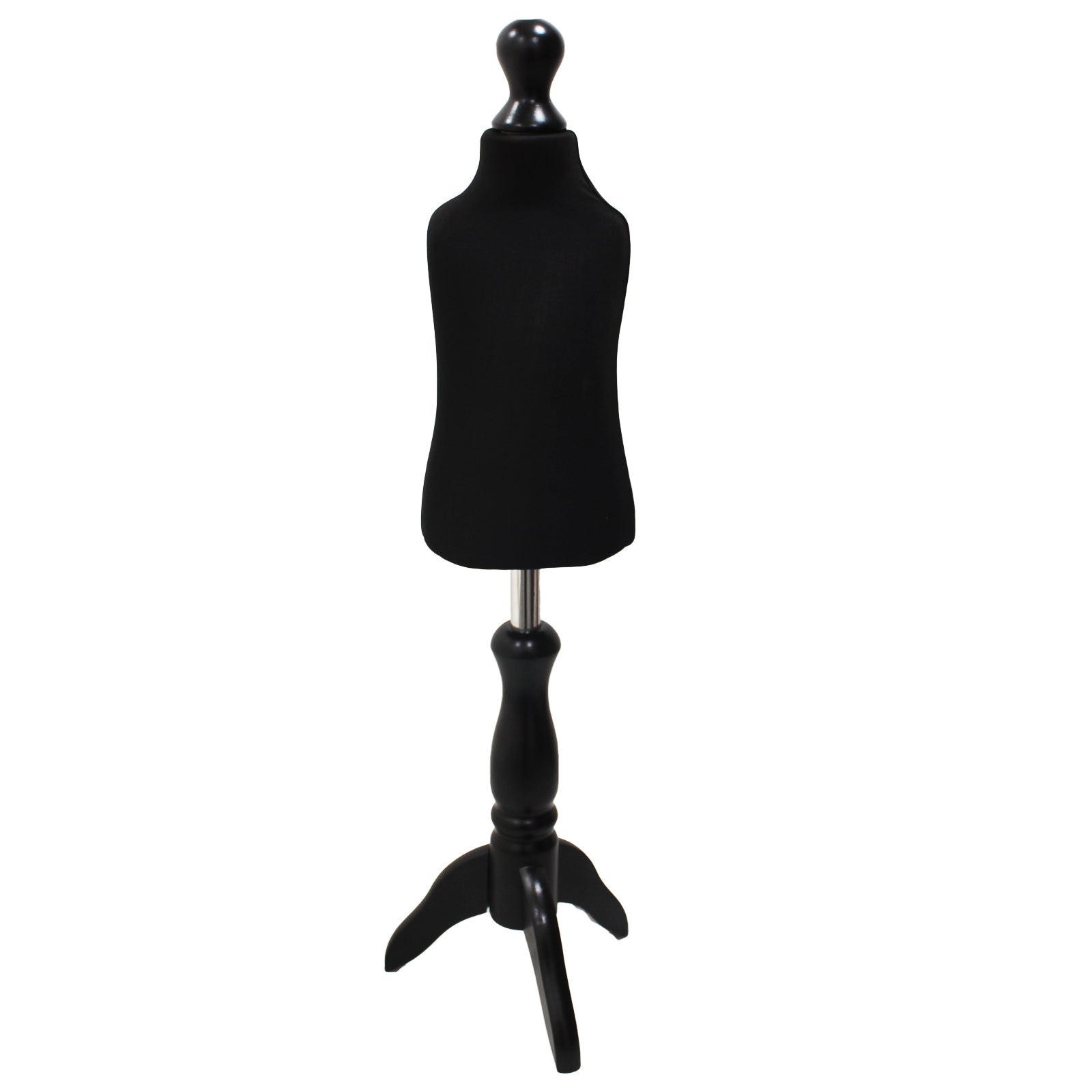 Children's Age 1 years Tailors Dummy Black With Choice of Black Tripod stands